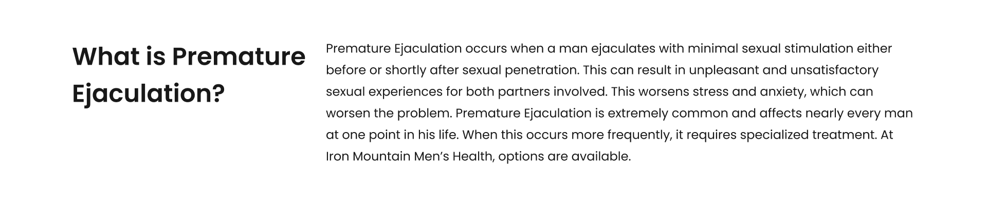 Iron Mountain Mens Health